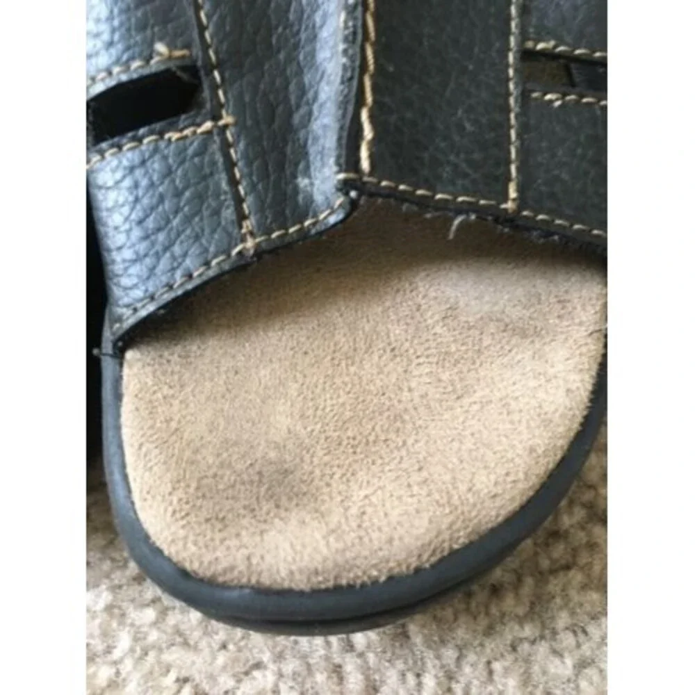 Arizona Jean Company Girls Slides Sandals Dark Brown Black Size 1